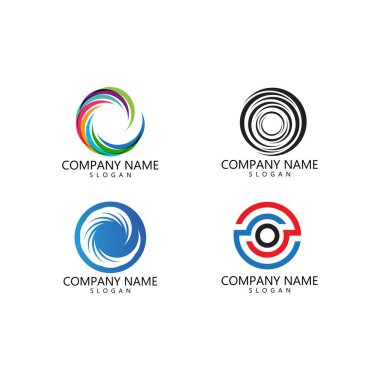 daire logo vektör şablonu çizimi