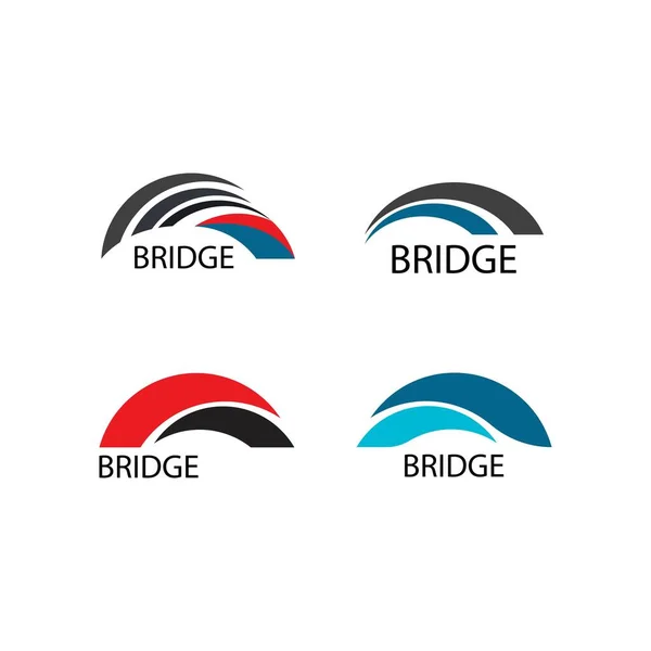 Bridge Logo Mall Vektor Ikon Illustration Design — Stock vektor