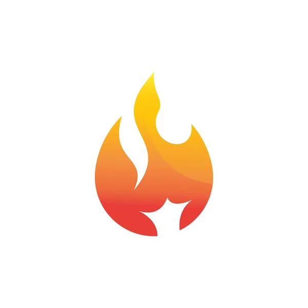 Fuego Llama Logo Plantilla Vector Icono Aceite — Archivo Imágenes Vectoriales