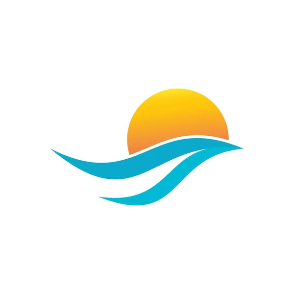 Sun Ilustration Logo Vector图标模板 — 图库矢量图片