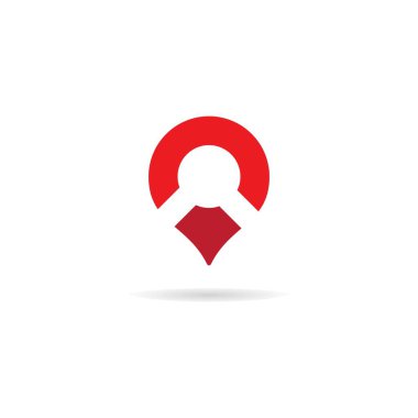 Konum noktası logo vektör şablonu