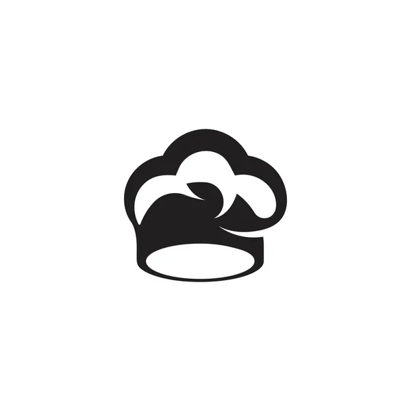 Chapeau Chef Modèle Logo Illustration Vectorielle — Image vectorielle