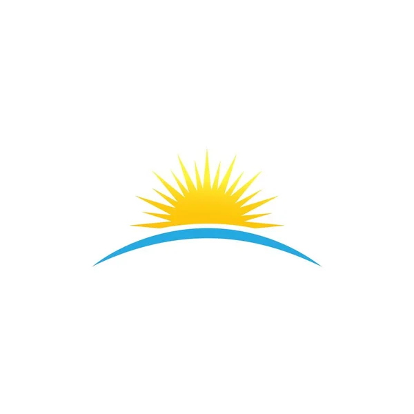 Sun Ilustration Logo Vector图标模板 — 图库矢量图片