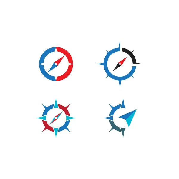 Kompass Logotyp Mall Vektor Ikon Illustration Design — Stock vektor