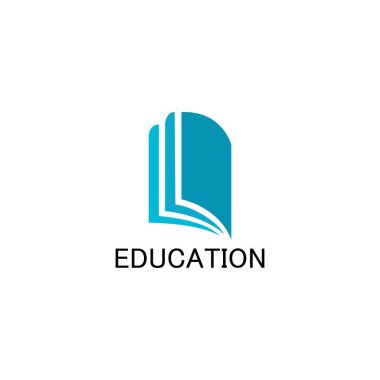 Kitap Logosu Şablonu Vektör İllüstrasyon Tasarımı
