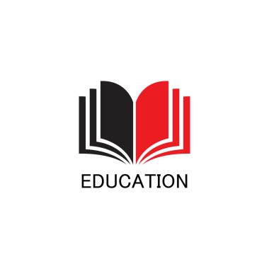 Kitap Logosu Şablonu Vektör İllüstrasyon Tasarımı