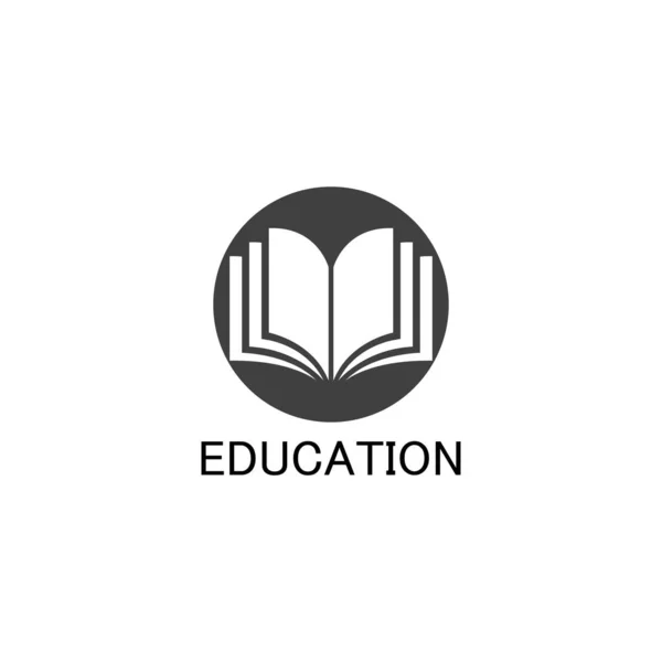 Kitap Logosu Şablonu Vektör İllüstrasyon Tasarımı