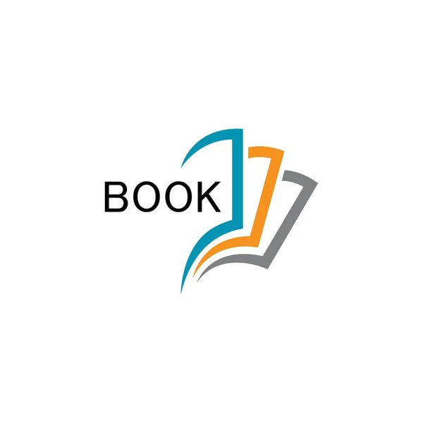 Buch Logo Template Vektor Illustration Design — Stockvektor