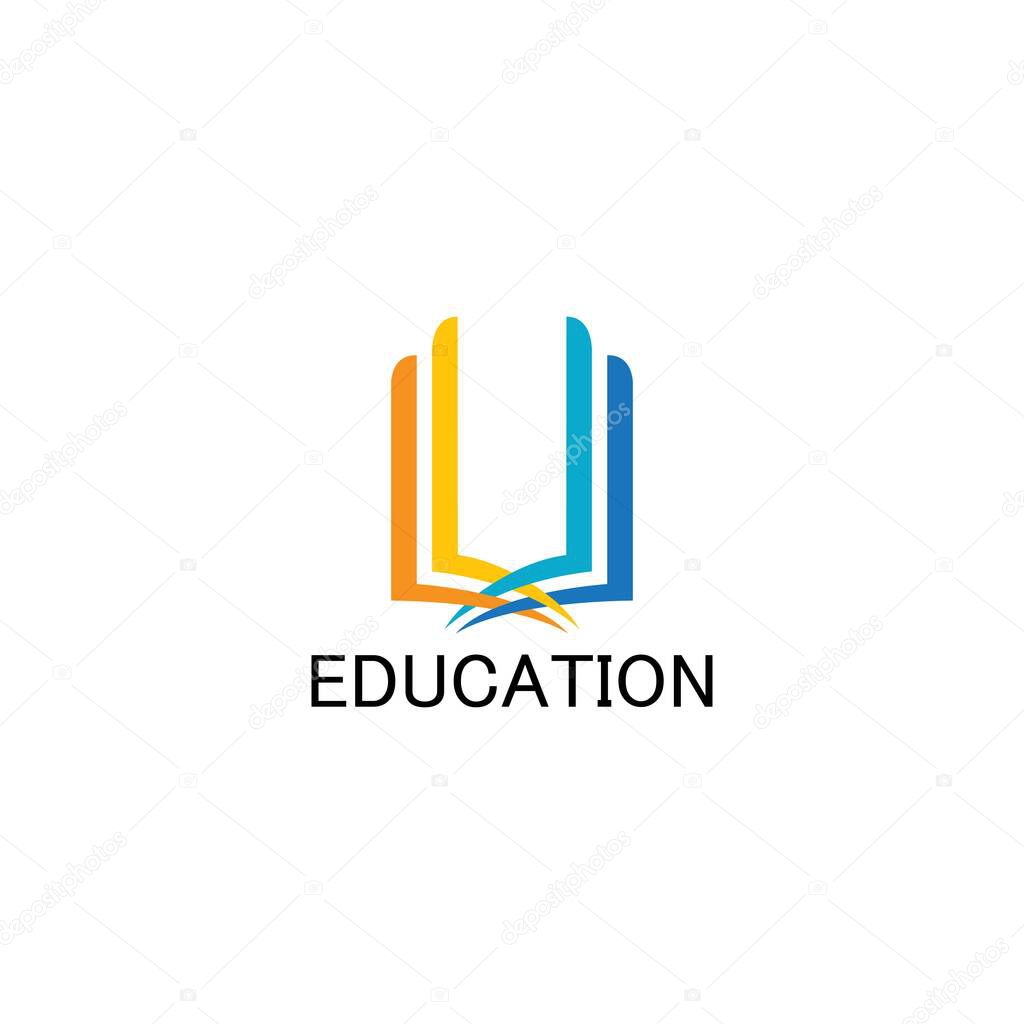 Book Logo Template vector Illustration design