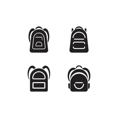 okul çantası logo vektör illüstrasyonu