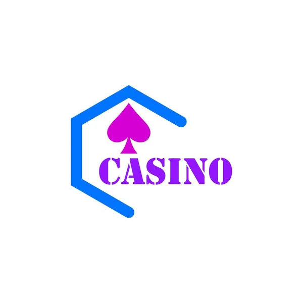 Casino Logo Vector Icon Template Design — Stock Vector