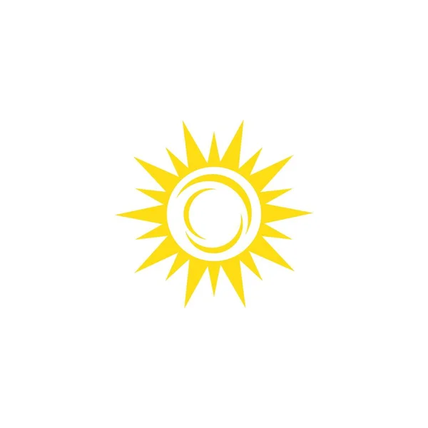 Sun Ilustration Logo Vector Icon Template — Stock Vector