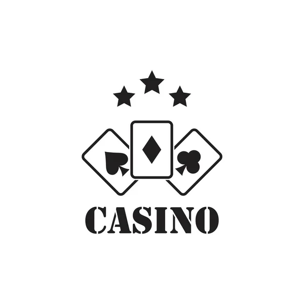 Casino Logo Vector Icon Template Design — Stock Vector