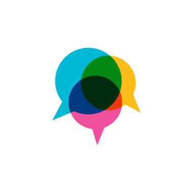 Konuşma balonu simgesi logo şablonu vektörü
