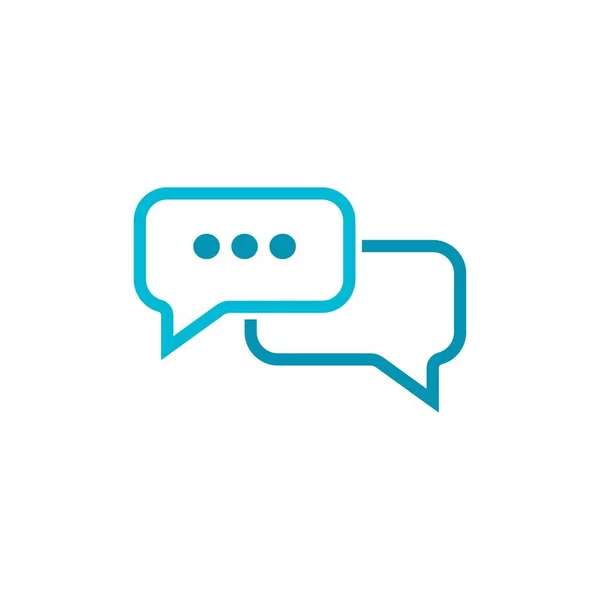 Speech Bubble Pictogram Logo Sjabloon Vector — Stockvector