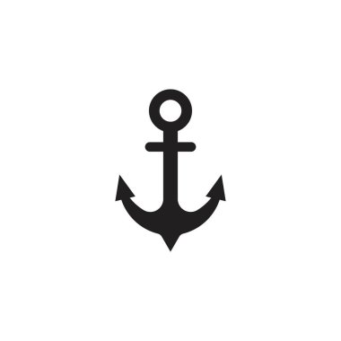 Anchor simgesi Logo Şablon vektör çizimi