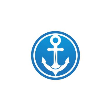 Anchor simgesi Logo Şablon vektör çizimi