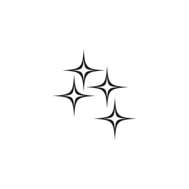 parlayan simge şablon vektör çizimi