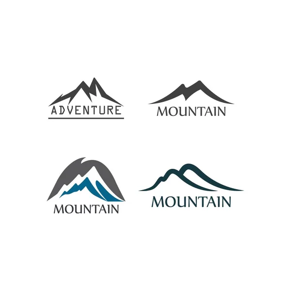 Ícone Montanha Logo Business Template Vector — Vetor de Stock