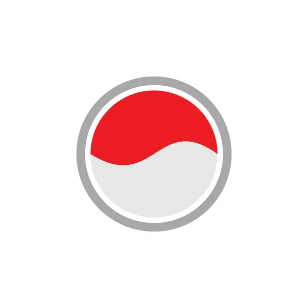 Indonésia Bandeira Independência Logotipo Vetor Design — Vetor de Stock