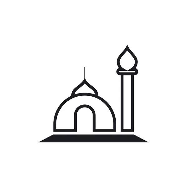 イスラムのロゴ モスクのアイコンベクトルテンプレート — ストックベクタ