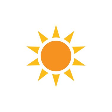 güneş illüstrasyon logo vektör şablonu