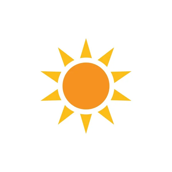 Modelo Ícone Vetor Logotipo Ilustração Solar — Vetor de Stock