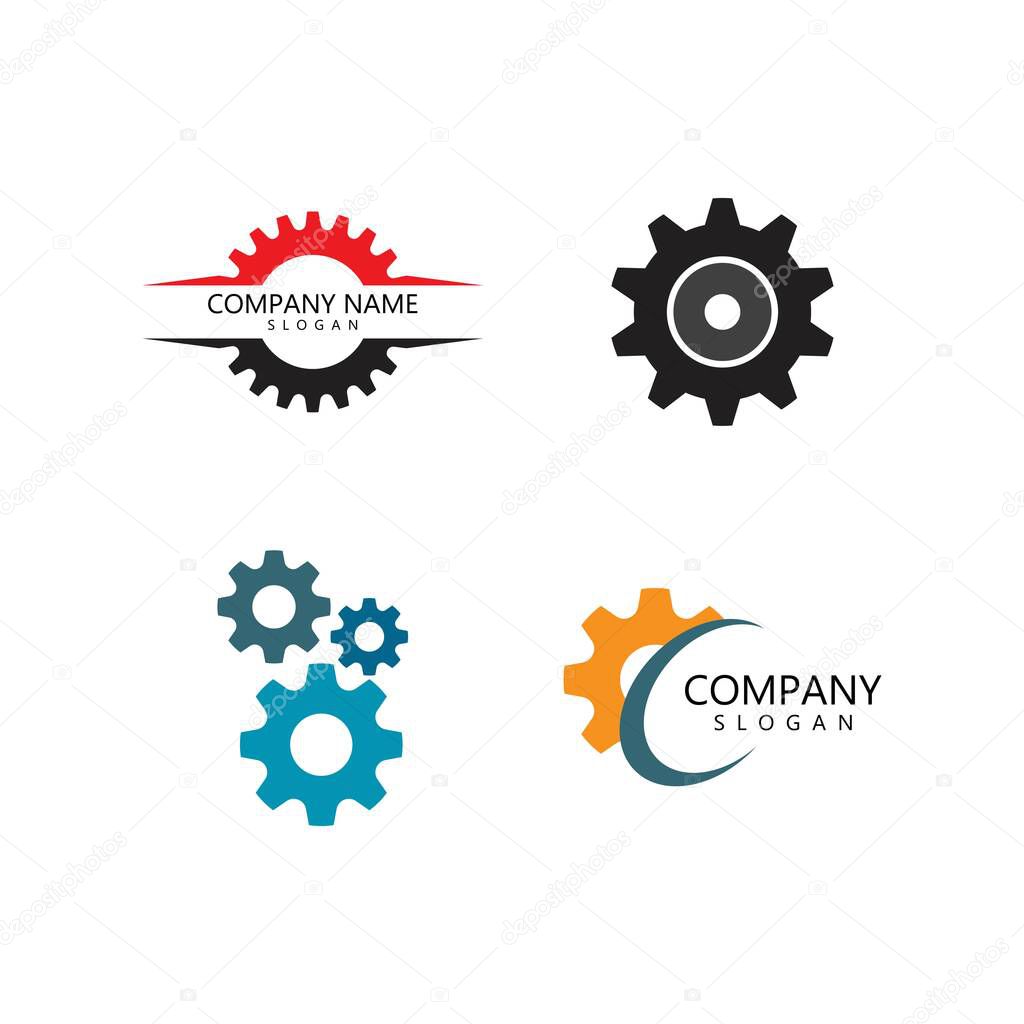 Gear Logo Template vector icon illustration design