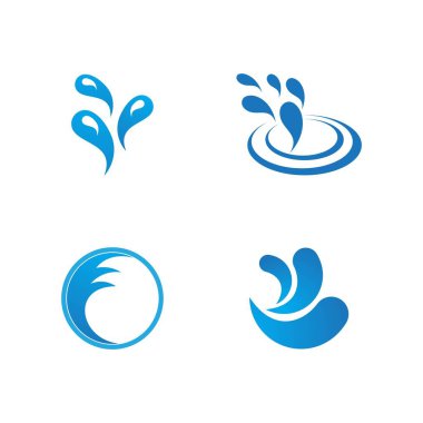 Su Sıçratma logo vektör resimleme tasarımı
