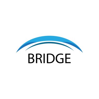 Köprü Logosu Şablonu vektör illüstrasyon tasarımı