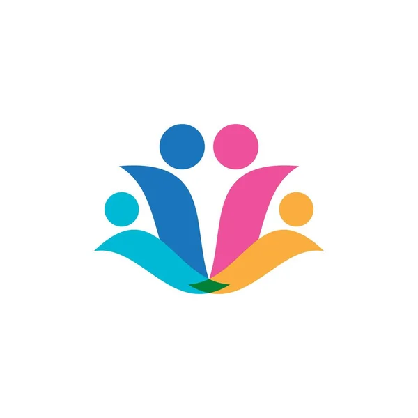Adoption Community Care Logo Template Vector — Stock Vector
