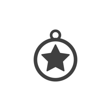 Madalyon vektör şablon tasarım illüstrasyonu