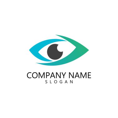 Göz bakımı logo vektör şablonu