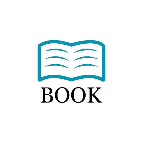 Livro Logo Template Vector Ilustração Design — Vetor de Stock