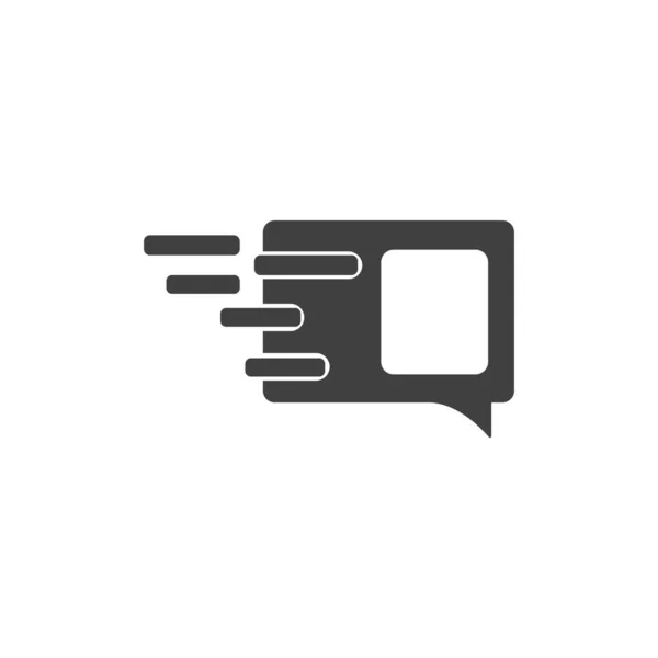 Icono Chat Vector Plantilla Ilustración — Vector de stock