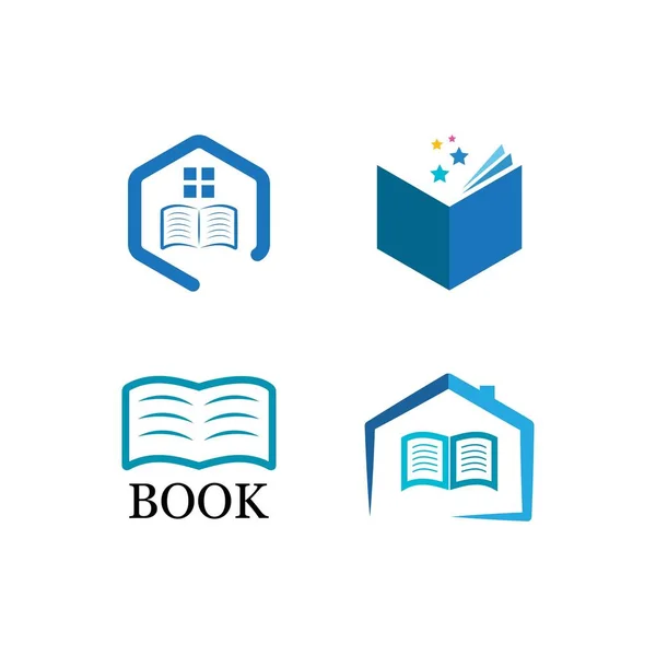 Дизайн Векторной Иллюстрации Логотипа Книги — стоковый вектор