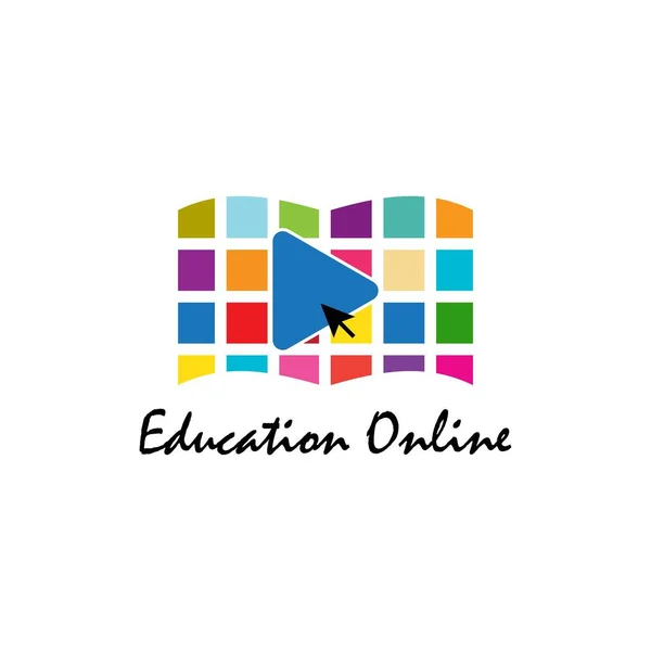 Online Bildung Schulbildung Vektor Symbol Illustration Design — Stockvektor