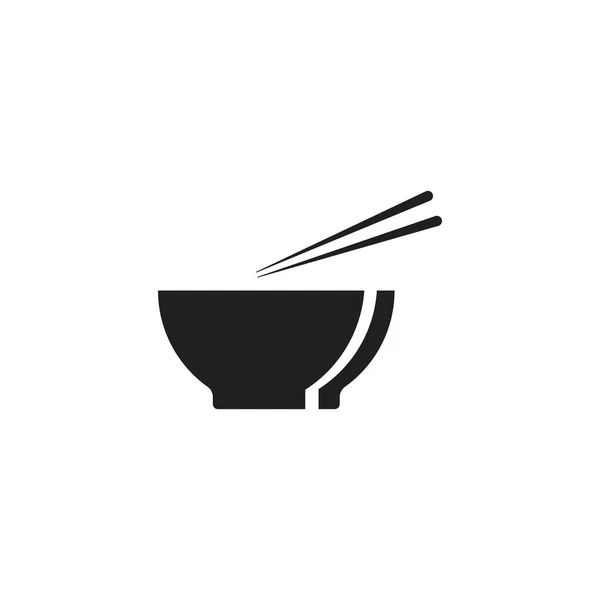 Schüssel Nahrungsmittel Vektor Icon Design Illustration — Stockvektor