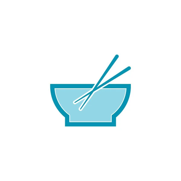Schüssel Nahrungsmittel Vektor Icon Design Illustration — Stockvektor