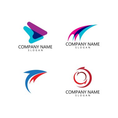 Ok illüstrasyon logo vektör şablonu
