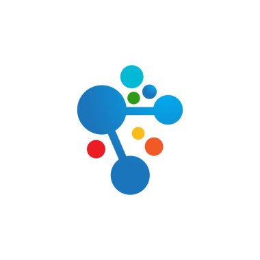 Molekül logo vektör şablon tasarımı