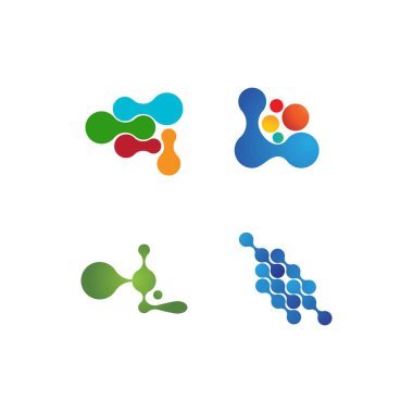 Molekül logo vektör şablon tasarımı