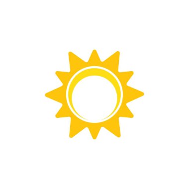 güneş illüstrasyon logo vektör şablonu