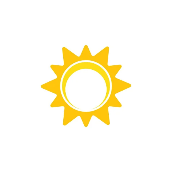 Güneş Illüstrasyon Logo Vektör Şablonu — Stok Vektör