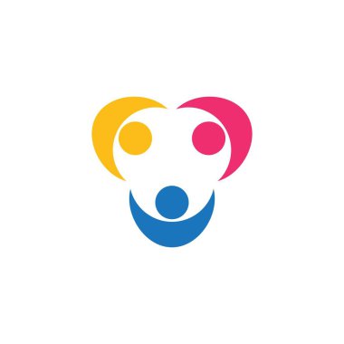 Aile bakımı evlat edinme vektör tasarımı illüstrasyonu