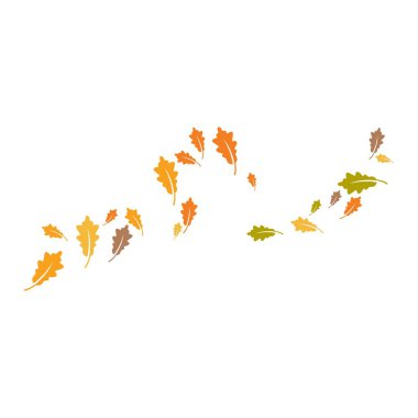 Autumn Leaf arka plan şablon vektör çizimi