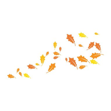 Autumn Leaf arka plan şablon vektör çizimi
