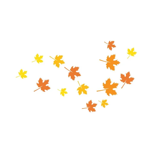 Autumn Leaf Background Template Vector Illustration — Stock Vector