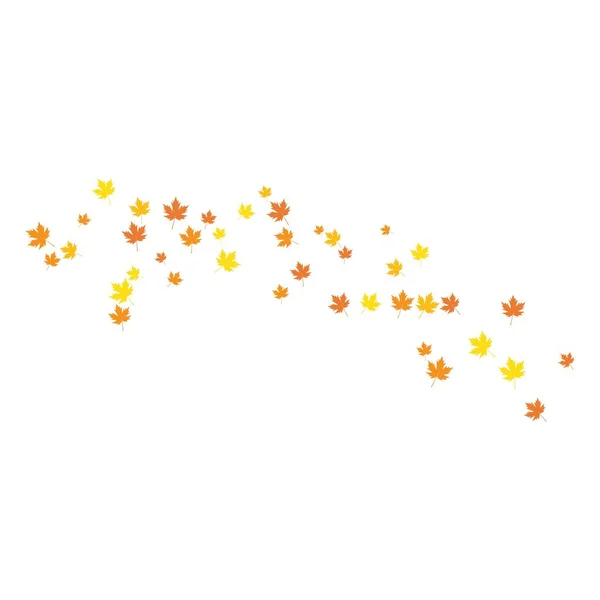 秋叶背景模板矢量插图 — 图库矢量图片