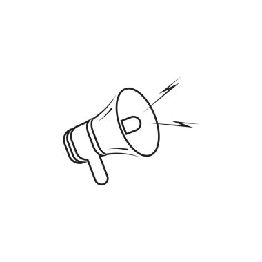 megafon vektör ikonu ses illüstrasyon şablon tasarımı